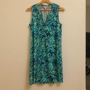 Lilly Pulitzer Indigo Midnight Cove Essie Shift Dress Size Small